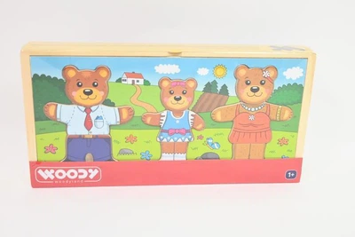 Набор игрушек WoodyLand деревянная головоломка с семьей мишек 90819 (8591864908196)