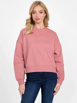 Світшот на флісі жіночий GUESS 3123115881 XL Рожевий (7620837589139)