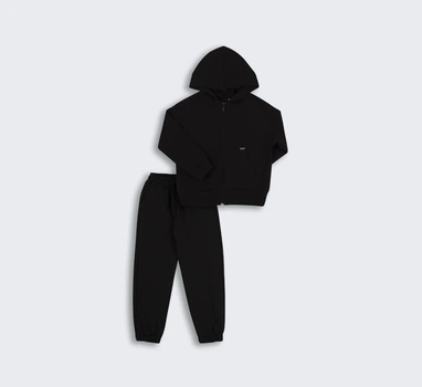 Дитячий спортивний костюм (толстовка + штани) для дівчинки Бембі City collection KS802-Y00 116 см Чорний (06802706541.Y00)