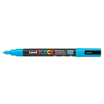 Маркер краска м POSCA 0.9-1.3мм голубой (PC-3M.L.Blue)
