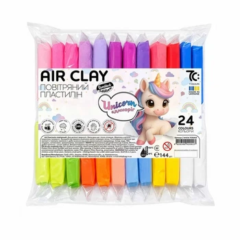 Воздушный пластилин для лепки магических единорогов 7C Unicorn 6 г 24 цвета (7C92410)