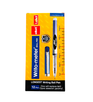 Ручка "Writo-meter" масляна 0,5 мм. синя 10 км. 12 шт. 2339-7396