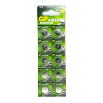 Батарейка GP A76/LR44/AG13 Alkaline (10шт) (4891199015496)