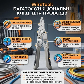 Клещи для снятия изоляции проводов WireTool