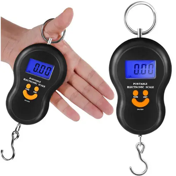 Весы с крючком из нержавейки, погрузка до 50 кг, точные, карманные, LCD-дисплей с подсветкой, автовыключение. Ruhhy 26103