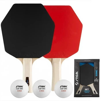Набор для настольного тенниса Stiga Sonic V2 Cybershape 2 Bats 3 Balls Black/Red/White (1073-931946)