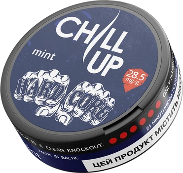 Безтабачные никотиносодержащие подушечки Chill UP Hardcore Mint 28.5 мг/г (4779056490245)