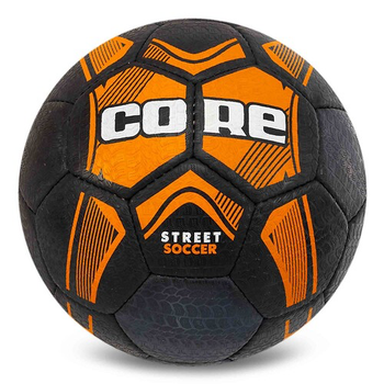 Мяч для уличного футбола CORE STREET SOCCER №5 Черный-оранжевый