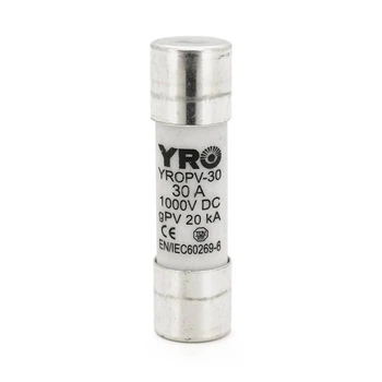 Плавкий запобіжник YROPV-30, 30A, 1000Vdc, 10×38mm, постійна напруга, 10 штук в упаковці, ціна за 1 штуку (UG-39168)