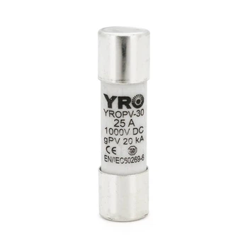 Плавкий запобіжник YROPV-30, 25A, 1000Vdc, 10×38mm, постійна напруга, 10 штук в упаковці, ціна за 1 штуку (UG-39167)