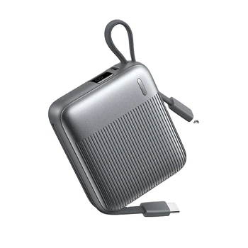 Павербанк Remax FC-05 / 10000 мАч / 22,5 Вт / USB-C + Lightning / PD+QC / Серый