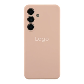 Чехол-накладка Liquid Silicone (AA) с защитой на камеру для Samsung Galaxy S25 FE Pink Sand