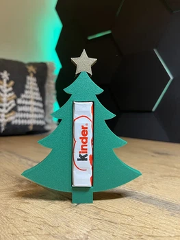 Тримач для шоколаду Kinder у вигляді різдвяної ялинки. Aivory