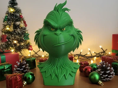 Фігурка-бюст Грінч (Grinch) викрадач Різдва для святкового декору. Aivory