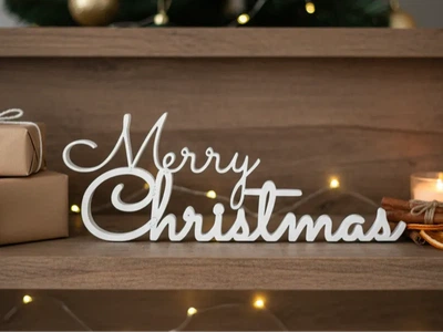 Святковий надпис Merry Christmas для інтер'єру. Aivory