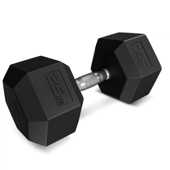 Гантеля шестигранная прорезиненная TX-250RD Trex Sport 25кг