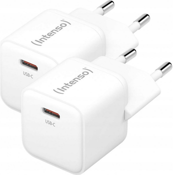 Ładowarka sieciowa Intenso 1 x USB-C 30W Double pack White (7803032)