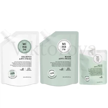 Набір для розгладження волосся Mimare: Шампунь Mimare Anti-Frizz Shampoo 200 мл + Маска Mimare Anti-Frizz Mask 200 мл + Серум Mimare Anti-frizz Serum 40 мл