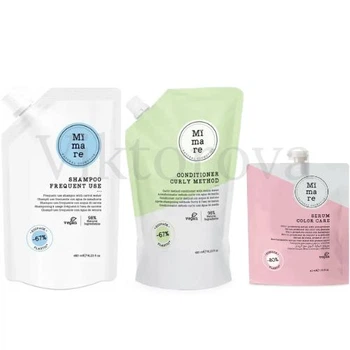 Набор для вьющихся волос Mimare: Шампунь Mimare Frequent Use Shampoo 480 мл + Кондиционер Mimare Curly Method Conditioner 480 мл + Серум для защиты цвета Mimare Color Care 40 мл