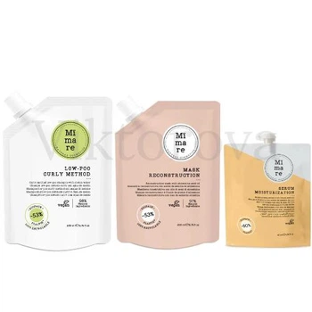 Набір для відновлення кучерявого волосся Mimare: Шампунь Mimare Curly Method Low-Poo Shampoo 200 мл + Маска Mimare Reconstruction Mask 200 мл + Серум Mimare Moisturization Serum 40 мл