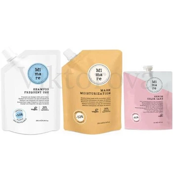 Набор для увлажнения волос Mimare: Шампунь Mimare Frequent Use Shampoo 200 мл + Маска Mimare Moisturization Mask 200 мл + Серум для защиты цвета Mimare Color Care 40 мл