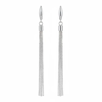 Серьги серебряные висюльки 7025
