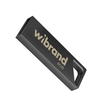 USB флешка Wibrand 8Гб металевий сірий USB 2.0 (668108)