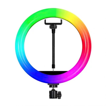 Кільцева лампа RGB пластикова 26 см прозора (661191)