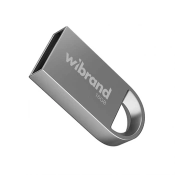 Флеш-память USB Wibrand металл 16ГБ серебряная (663407)