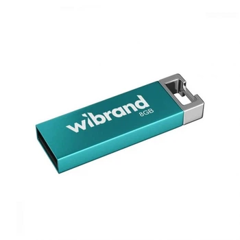 Флеш-память USB Wibrand металл 8Гб голубая (663391)