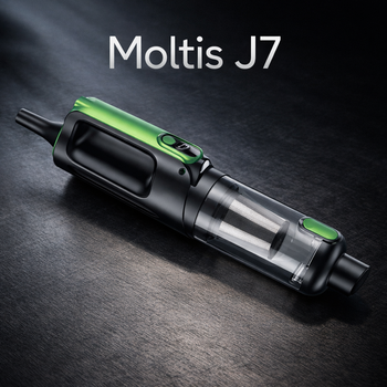 Автомобільний пилосос Moltis J7 з турборежимом, потужний портативний автопилосос для сухого прибирання салону