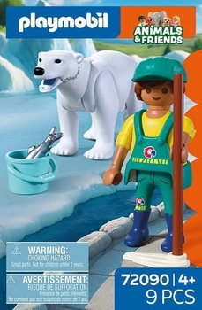 Набір іграшок Playmobil Animals and Friends Zoo: Полярний ведмідь і доглядач 72090 (4008789720900)