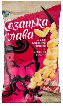Арахiс солоний зi смаком бекону ТМ "Козацька Слава" 100г