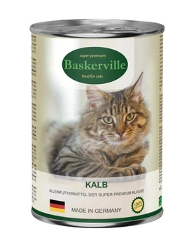 Консервований корм Baskerville - для котів, з телятиною 400 г (4250231598432)