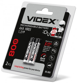 Акумулятор VIDEX AAA HR03 800mAh 2шт/упак. (ціна за уп)