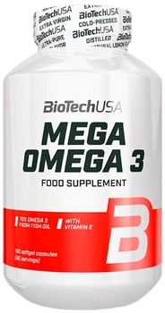 Жирные кислоты Biotech Mega Omega 3 180 капсул (5999076232437)