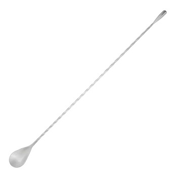 Барная ложка Total Barware коктейльная ложка с каплей 40 см Серебристая (15432-BS-40cm-t-s)
