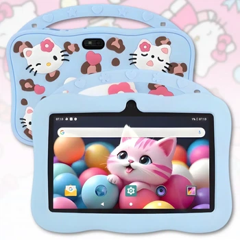 Детский планшет G123 Hello Kitty 7" 6GB RAM, 128 GB ROM на Android с Wi-Fi Голубой