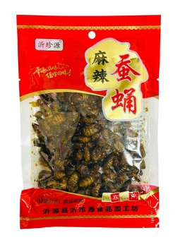 Куколки шелкопряда - хрустящие жареные и острые 50 g | Latiao Yi zhen yuan