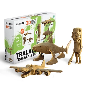 Картонний 3D пазл-конструктор "Cartonic 3D Puzzle TRALALERO TRALALA & FRIENDS" Тунтун-саур