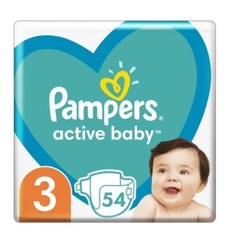 Подгузники Pampers Active Baby размер 3 (6-10 кг), 54 шт