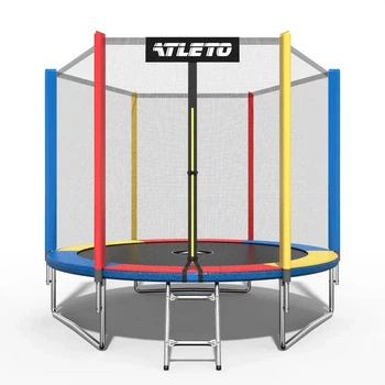 Батут для детей Atleto 183 см с сеткой разноцветный (21000135)