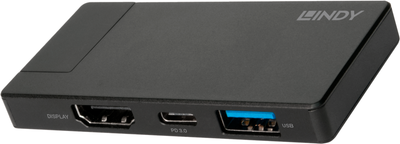 Док-станція Lindy DST-Micro USB-Cx2, USB-Ax1, HDMIx1 Black (4002888433365)
