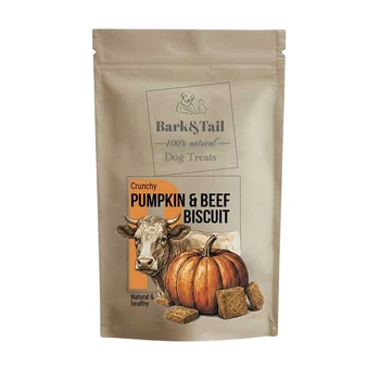 Натуральне печиво для собак яловичина та гарбуз Bark&Tail - Pumpkin&Beef Biscuit,50 г