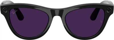 Смарт-окуляри Ray-Ban Meta Skyler Gen 2 St. Shiny Black Frame/Clear to Amethyst Transitions Lenses (RW4014 601/CH 52-20)