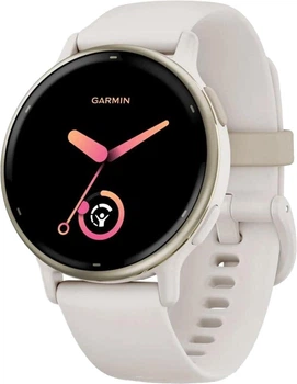 Смарт-часи Garmin vivoactive 5 Cream Gold Aluminum Bezel з Ivory Case and Silicone Band (010-02862-11/5B)