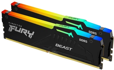 Пам'ять для настільних комп'ютерів Kingston FURY 16 GB (2x8GB) DDR5 6000 MHz Beast RGB (KF560C36BBEAK2-16)