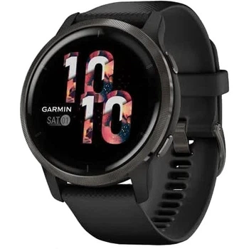 Смарт-часи Garmin Venu 2 Slate Stainless Steel Bezel with Black Case and Silicone Band (010-02430-11/01)