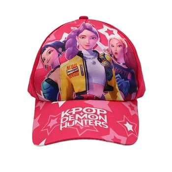 Дитяча кепка K-pop Demon Hunters Huntrix рожева з принтом — бейсболка для дівчинки