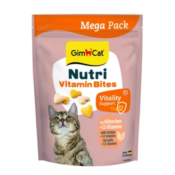 Витамины GimCat Nutri Vitamin Bites для взрослых котов мультивитамины с курицей 425 г